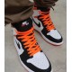 555088-180 Air Jordan 1 Retro High Og Electro Orange White/Electro Orange/Black 