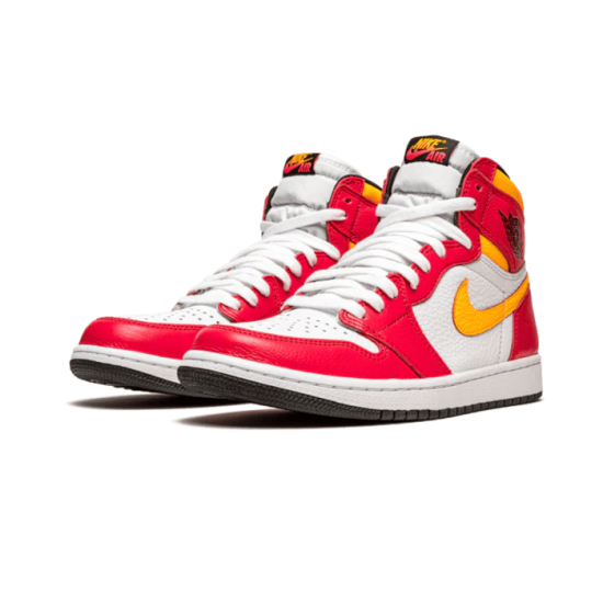 555088-603 Air Jordan 1 Retro High Og Light Fusion Red Light Fusion Red/White-Laser Orange-Black 