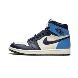 555088-140 Air Jordan 1 Retro High Og Obsidian Unc 2019 Sail/Obsidian-Universityblue