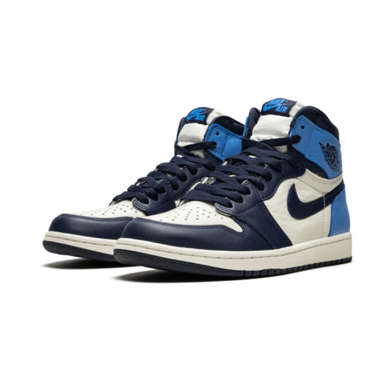 555088-140 Air Jordan 1 Retro High Og Obsidian Unc 2019 Sail/Obsidian-Universityblue