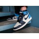 555088-140 Air Jordan 1 Retro High Og Obsidian Unc 2019 Sail/Obsidian-Universityblue