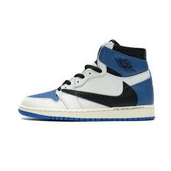 DH3227-105 Air Jordan 1 Retro High Og Sp Travis Scott Fragment Military Blue Sail/Black/Militaryblue