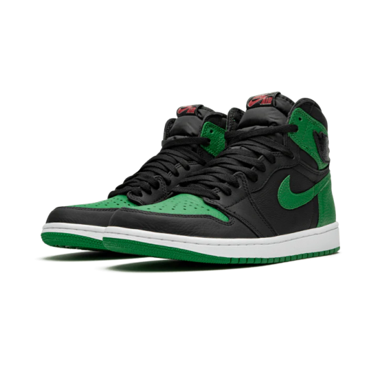 555088-030 Air Jordan 1 Retro High Pine Green Black Black/Whitepinegreengym-Red