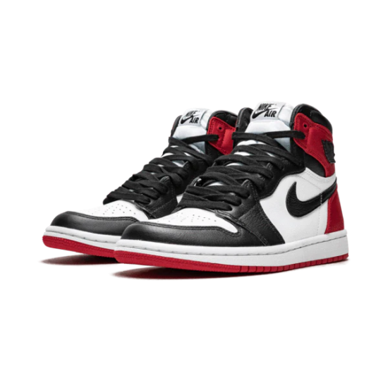 CD0461-016 Air Jordan 1 Retro High Satin Black Toe Black/White-University Red