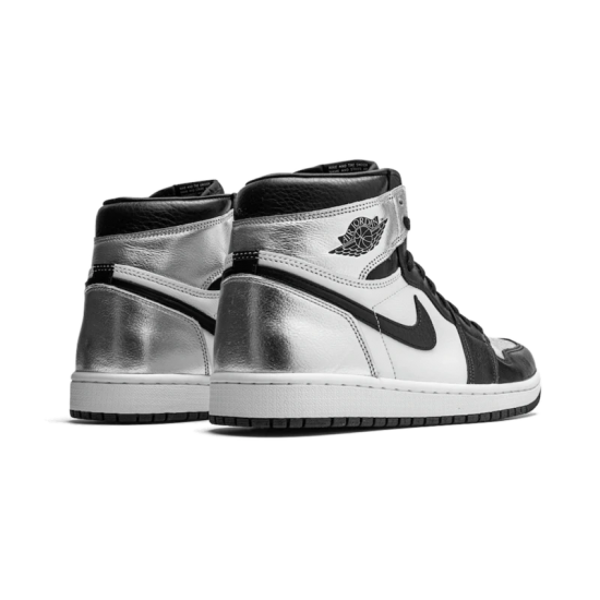 CD0461-001 Air Jordan 1 Retro High Silver Toe Black/Metallicsilver-White-Black