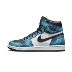 CD0461-100 Air Jordan 1 Retro High Tie Dye White/Black-Auroragreen