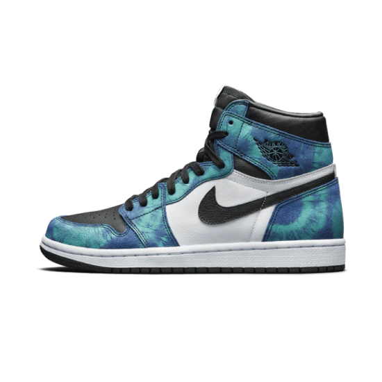 CD0461-100 Air Jordan 1 Retro High Tie Dye White/Black-Auroragreen