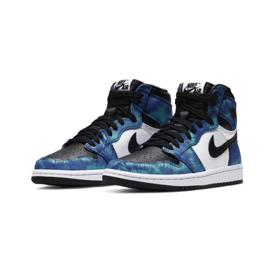 CD0461-100 Air Jordan 1 Retro High Tie Dye White/Black-Auroragreen