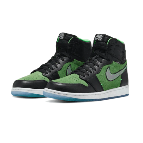 CK6637-002 Air Jordan 1 Retro High Zoom Black Green Fir/Black-Tomatillo-Rage Green