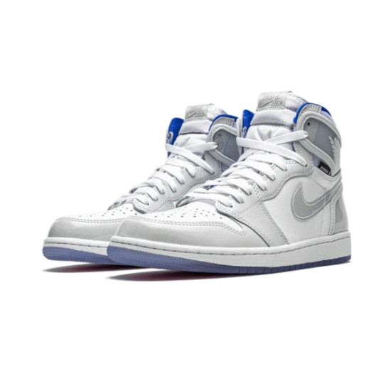 CK6637-104 Air Jordan 1 Retro High Zoom White Racer Blue White/Racer Blue-White Release