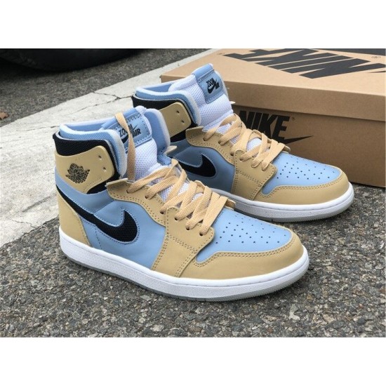 CT0979-400 Air Jordan 1 Zoom Cmft Psychic Blue Psychic Blue/Black-Sesame-White Release