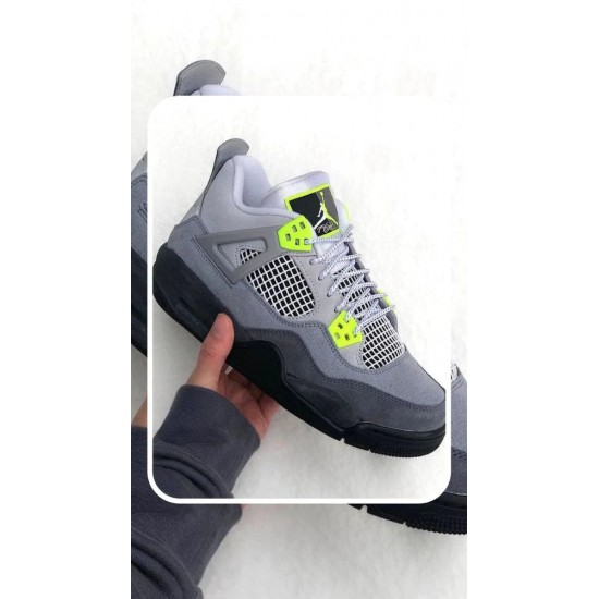 CT5342-007 Air Jordan 4 Neon Volt Cool Gray/Volt-Wolf Gray-Anthracite 