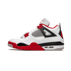 DC7770-160 Air Jordan 4 Retro Fire Red (2020) White/Black-Tech Gray-Fire Red 