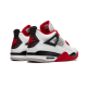 DC7770-160 Air Jordan 4 Retro Fire Red (2020) White/Black-Tech Gray-Fire Red 