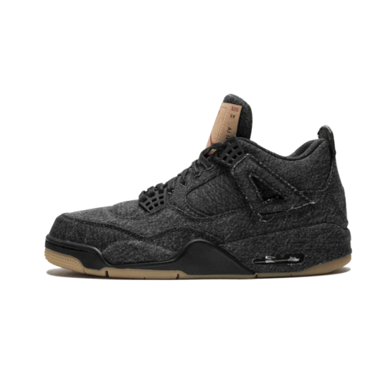 AO2571-001 Air Jordan 4 Retro Levi&#8217;S Black Black/Black-Black