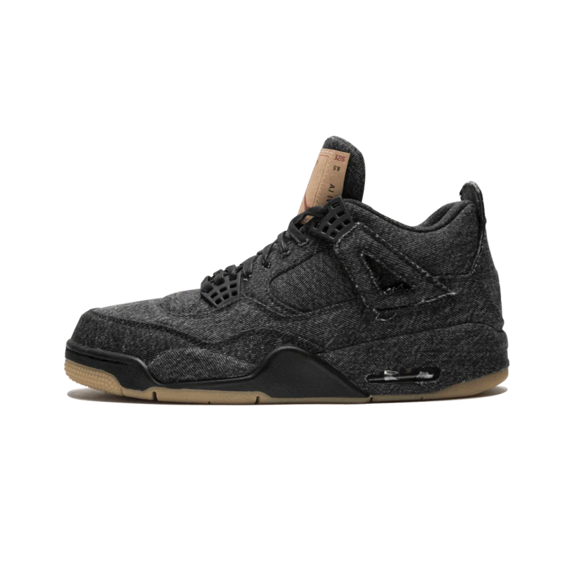 AO2571-001 Air Jordan 4 Retro Levi&#8217;S Black Black/Black-Black