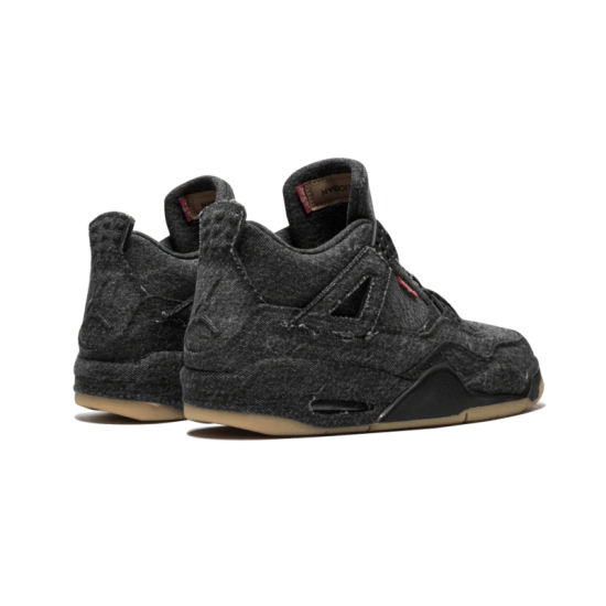 AO2571-001 Air Jordan 4 Retro Levi&#8217;S Black Black/Black-Black