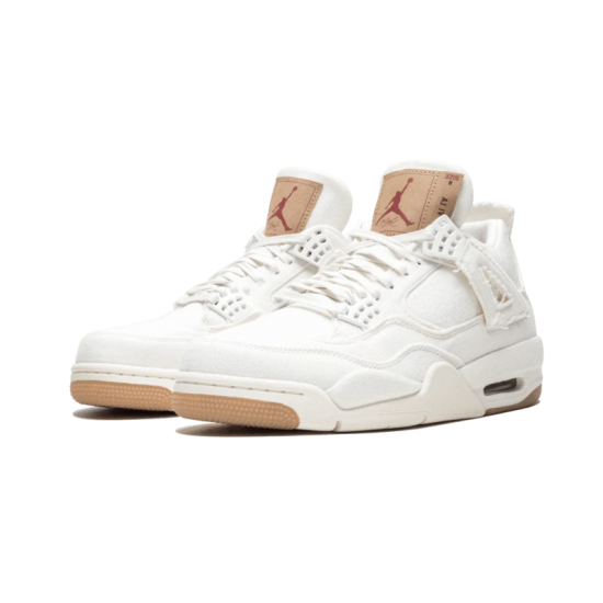 AO2571-100 Air Jordan 4 Retro Levi&#8217;S White White/White-White