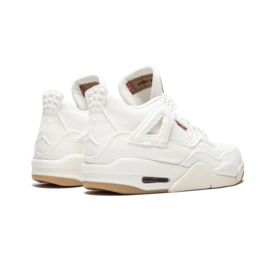 AO2571-100 Air Jordan 4 Retro Levi&#8217;S White White/White-White