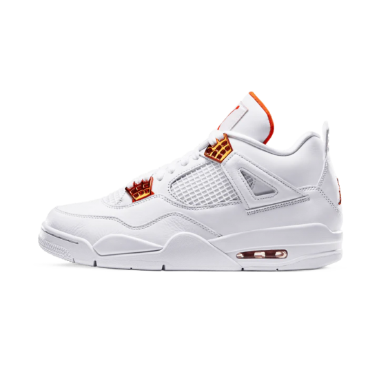 CT8527-118 Air Jordan 4 Retro Metallic Orange White/Metallic Silver-Team Orange