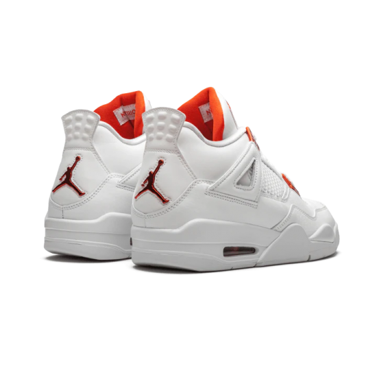 CT8527-118 Air Jordan 4 Retro Metallic Orange White/Metallic Silver-Team Orange