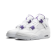 CT8527-115 Air Jordan 4 Retro Metallic Purple White/Metallicsilver-Courtpurple