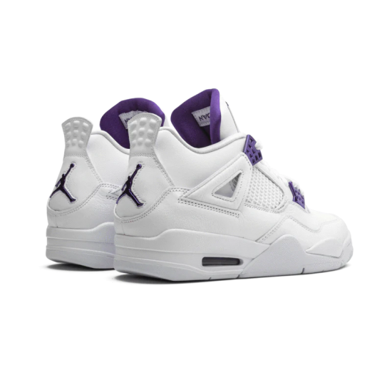 CT8527-115 Air Jordan 4 Retro Metallic Purple White/Metallicsilver-Courtpurple