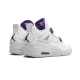 CT8527-115 Air Jordan 4 Retro Metallic Purple White/Metallicsilver-Courtpurple