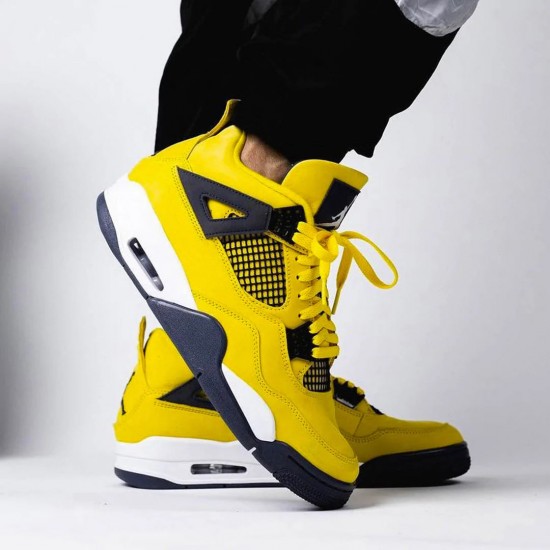 CT8527-700 Air Jordan 4 Retro Tour Yellow (Lightning) Touryellow/White/Black