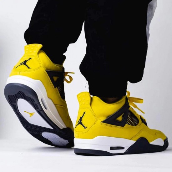 CT8527-700 Air Jordan 4 Retro Tour Yellow (Lightning) Touryellow/White/Black