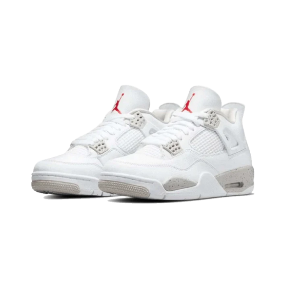 CT8527-100 Air Jordan 4 Tech White (White Oreo) White/Tech Gray/Black/Fire Red 