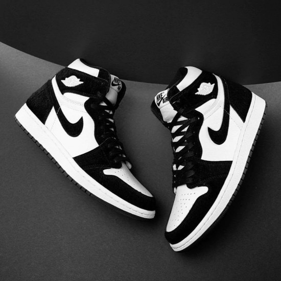 555088-108 Air Jordan 1 Retro High Og Panda Twist White/Black/Greyfog/Bleachedcoral