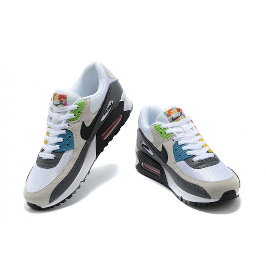 Men Sports Shoes Nike Air Max 90 Beige Grey