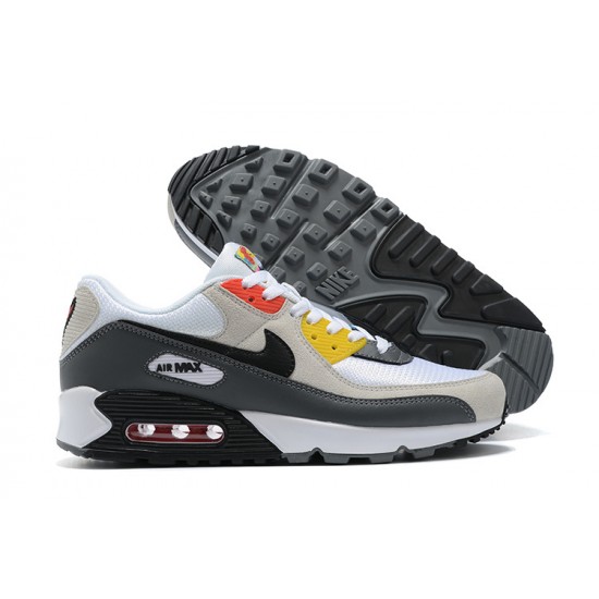 Men Sports Shoes Nike Air Max 90 Beige Grey