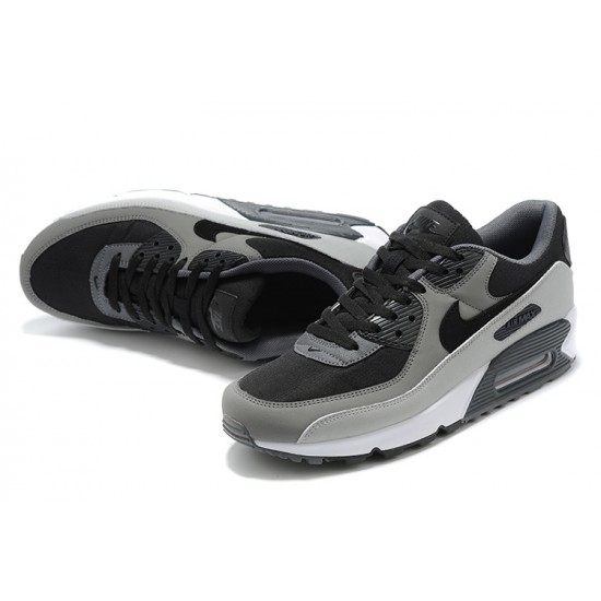 Men Sports Shoes Nike Air Max 90 Black and Grey