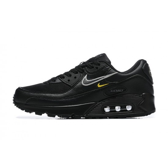 Men Sports Shoes Nike Air Max 90 Black and Yellow