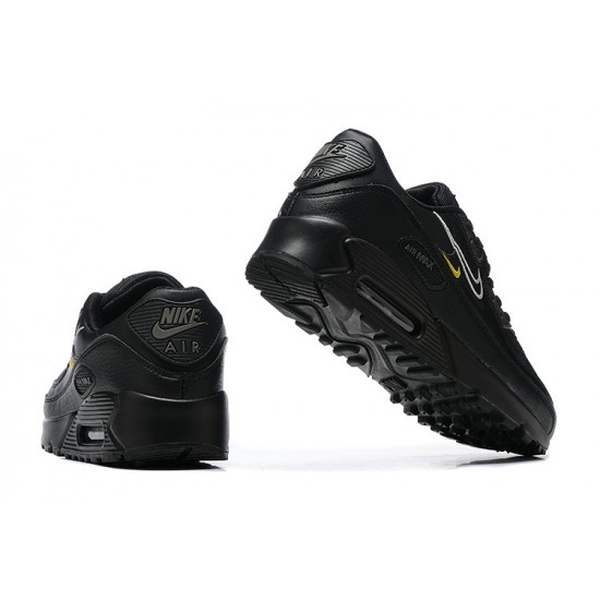 Men Sports Shoes Nike Air Max 90 Black and Yellow