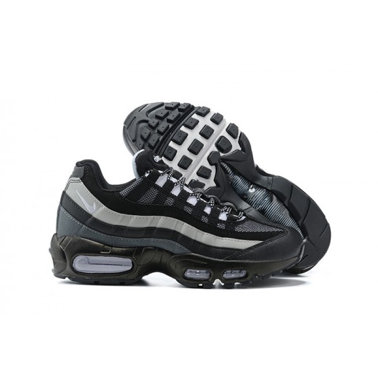 Men Sports Shoes Nike Air Max 95 TT Black White and Grey 