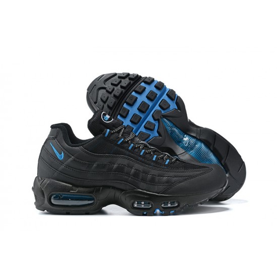 Men Sports Shoes Nike Air Max 95 TT Black and Blue