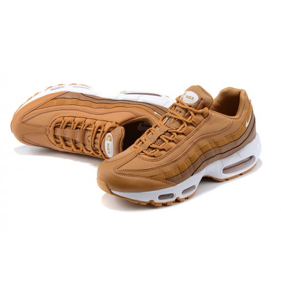 Men Sports Shoes Nike Air Max 95 TT Brown and White 