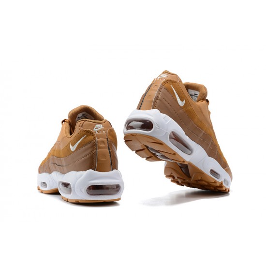 Men Sports Shoes Nike Air Max 95 TT Brown and White 