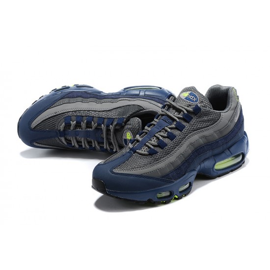 Men Sports Shoes Nike Air Max 95 TT Grey Blue and Black Black DA1504-400 