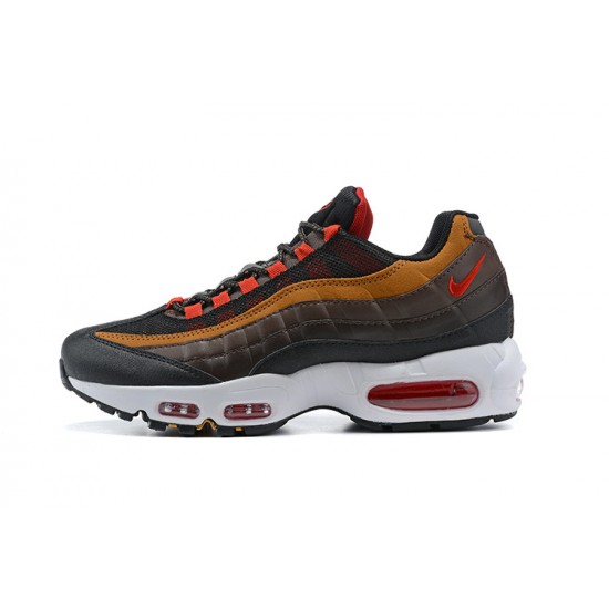 Men Sports Shoes Nike Air Max 95 TT Grey Red and Brown 