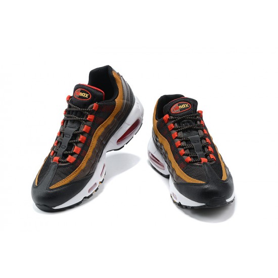 Men Sports Shoes Nike Air Max 95 TT Grey Red and Brown 