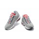 Men Sports Shoes Nike Air Max 95 TT Grey White and Red 