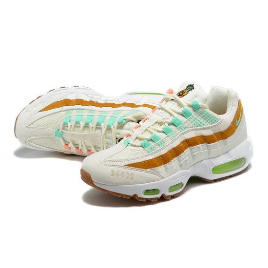 Men Sports Shoes Nike Air Max 95 TT White  Green Brown CZ0154-100 