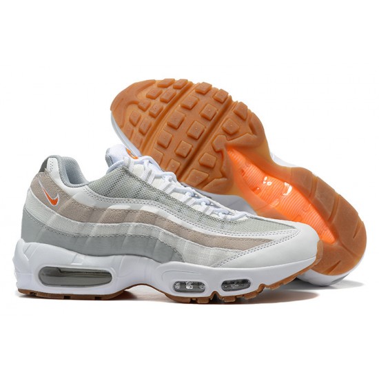 Men Sports Shoes Nike Air Max 95 TT White Grey and Orange DM0011-100 