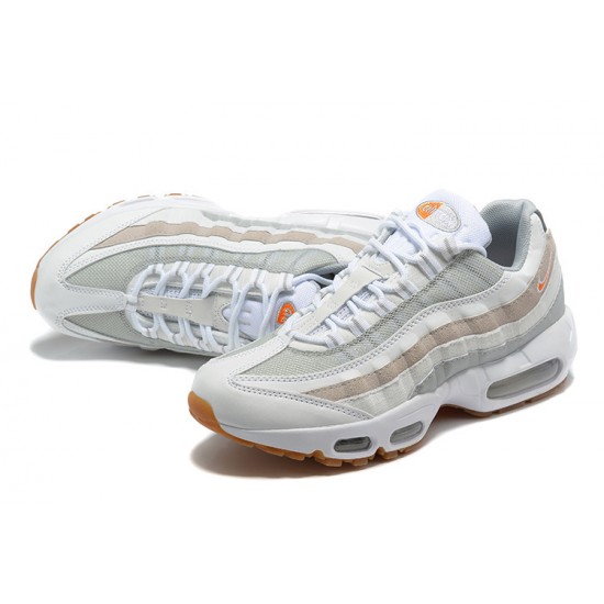 Men Sports Shoes Nike Air Max 95 TT White Grey and Orange DM0011-100 