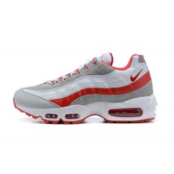 Men Sports Shoes Nike Air Max 95 TT White Red and Grey