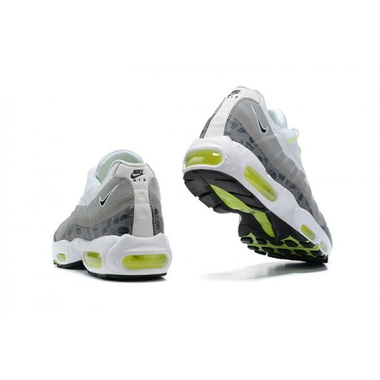 Men Sports Shoes Nike Air Max 95 TT White and Grey